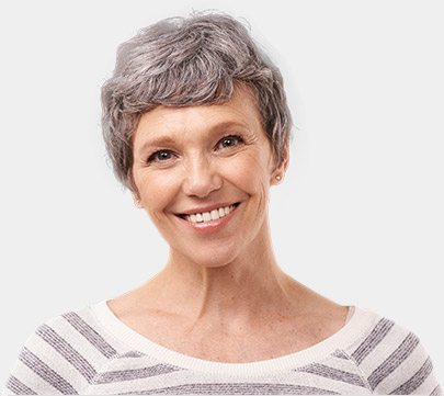 Older woman smiling happily