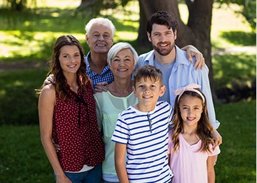 Three generations of family