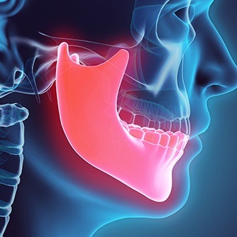 Animation of jaw and skull bone