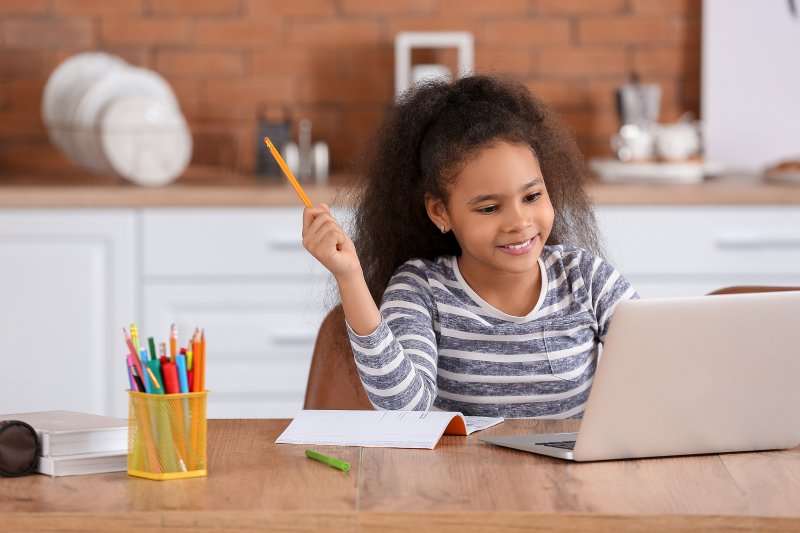 Child doing homework