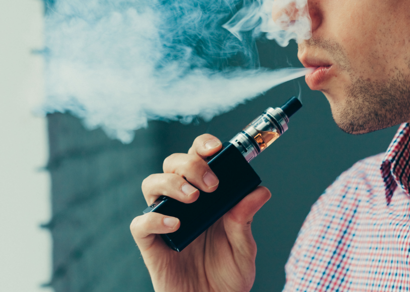 Man vaping